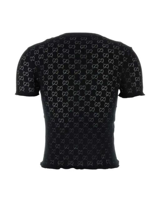 Tricou negru cu monograme