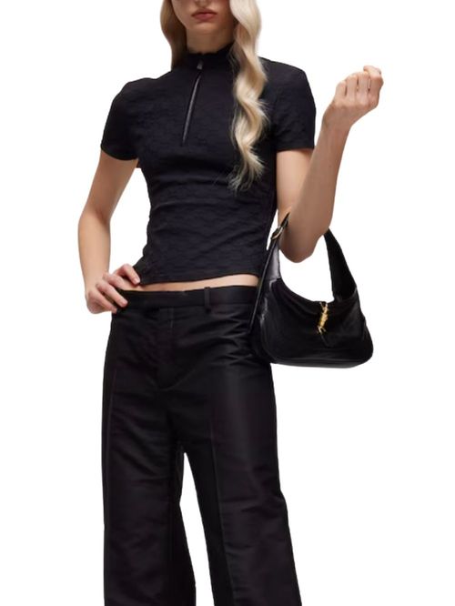 Tricou GG negru cu fermoar