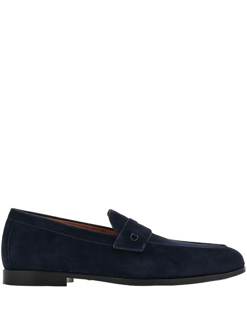 Mocasini bleumarin din piele
