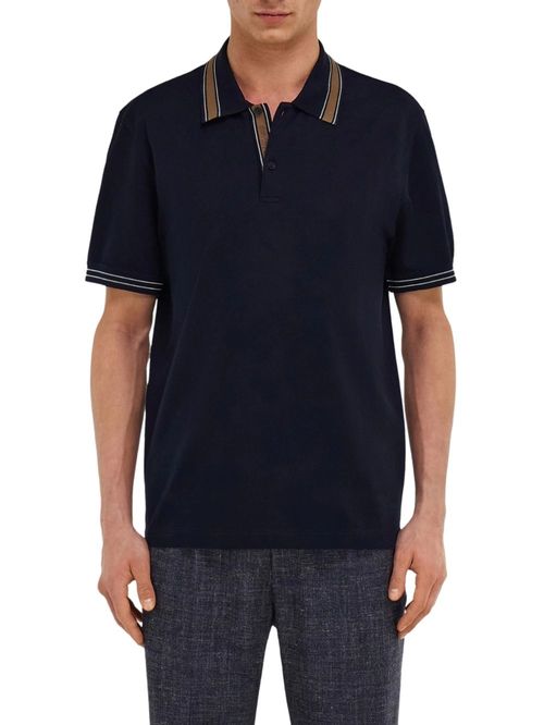 Tricou polo bleumarin