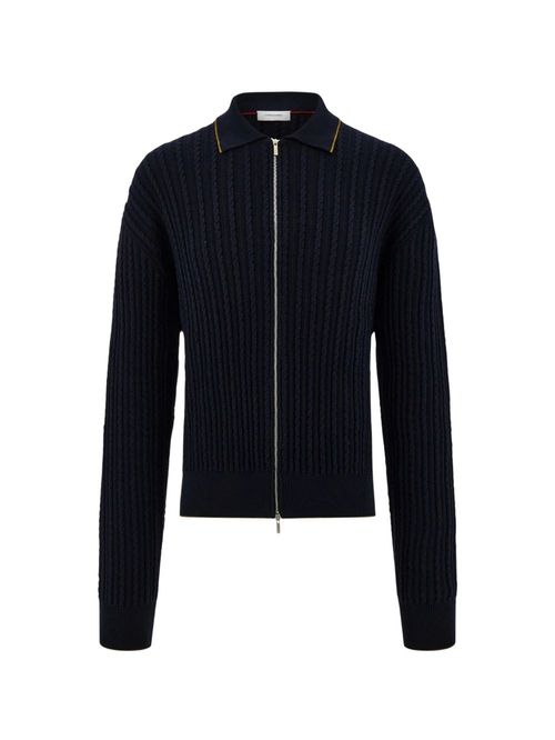Cardigan cu fermoar dublu