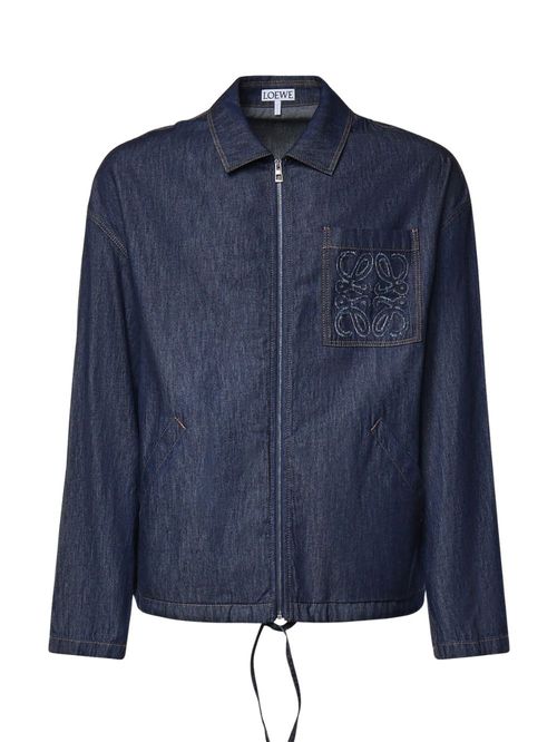 Jachetă din denim cu logo