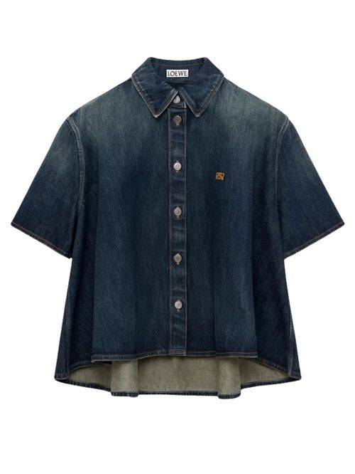 Cămașă denim mânecă scurtă
