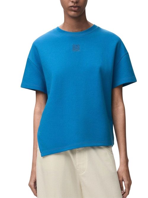 Tricou albastru asimetric