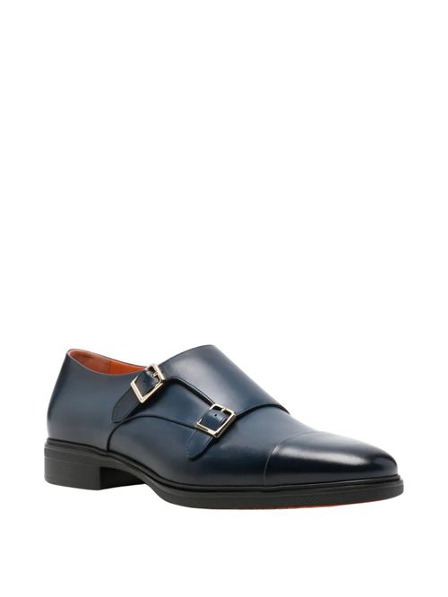 Pantofi Double Buckle bleumarin