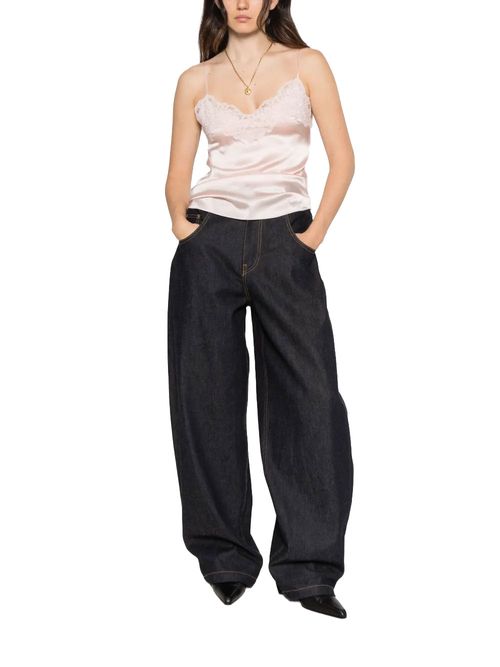 Top roz cu broderie