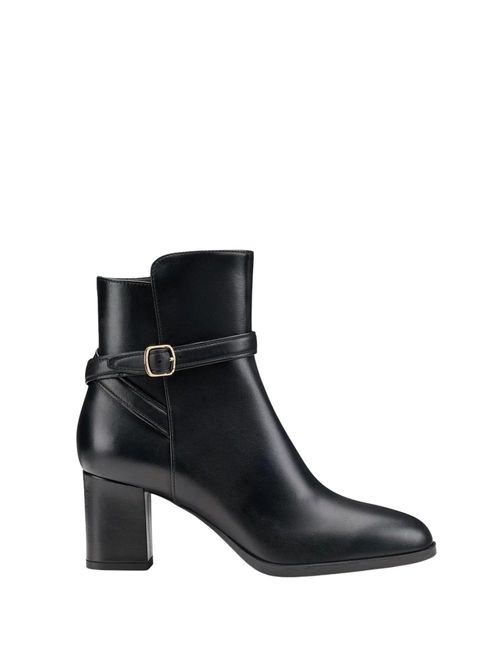 Botine negre cu cataramă 70mm